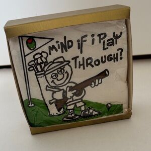 Vintage 1959 Monogram California San Francisco Golf Humor Paper Napkins Ephemera